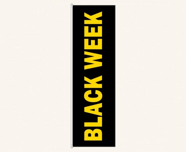 Black week flagg fra Vestflagg