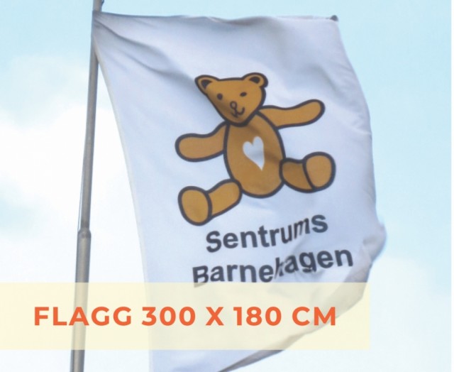 Store flagg på 1,8 x 3 meter