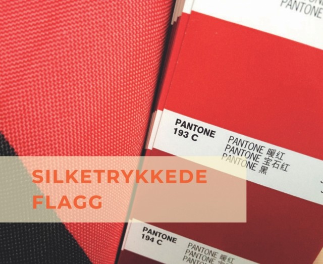 Rene spotfarger i Pantone/ PMS på silketrykkede flagg.  