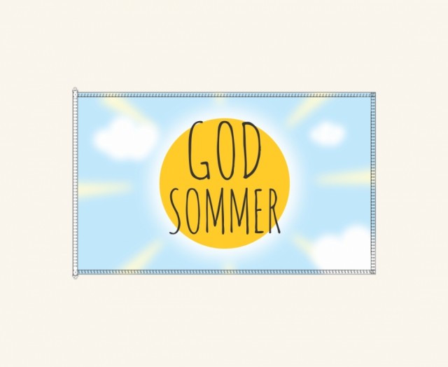 God sommer flagg på 200 x 120 cm  