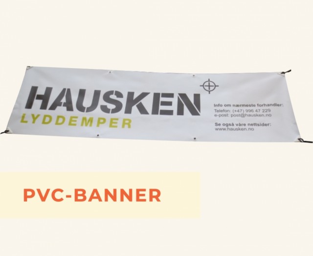 Banner med valgfrie maljer for oppheng 