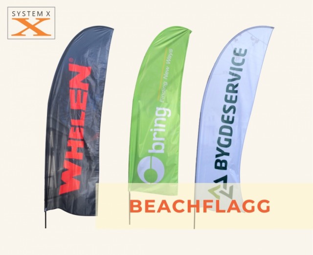System X beachflagg - 99 x 338 cm 